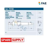 FAE 74182 Glow plug