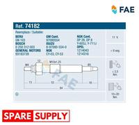 GLOW PLUG FOR OPEL ASTRA CLASSIC F ASTRA F COMBO CORSA B FAE 74182
