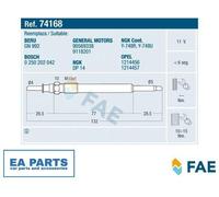 Glow Plug for OPEL ASTRA CLASSIC G ASTRA G FRONTERA B OMEGA B FAE 74168