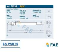 Glow Plug for OPEL SIGNUM VECTRA C FAE 74234