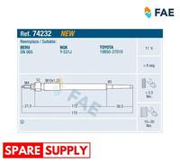 FAE 74232 Glow Plug for TOYOTA