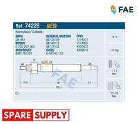 GLOW PLUG FOR VAUXHALL BRAVA PICKUP FRONTERA FAE 74228
