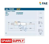 GLOW PLUG FOR VW BEETLE CARAVELLE T5 BUS CRAFTER 30-35 BUS FAE 74240