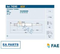 Glow Plug for VW BEETLE CARAVELLE T5 Bus CRAFTER 30-35 Bus FAE 74240