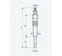 Glow plug Metal glow plug 062503901304 MAGNETI MARELLI for RENAULT HONDA VOLVO