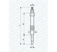 Glow plug Metal glow plug 062900000304 MAGNETI MARELLI for ALFA ROMEO FIAT