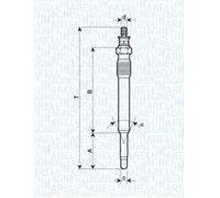 Glow plug Metal glow plug 062900001304 MAGNETI MARELLI for CITROËN PEUGEOT FIAT