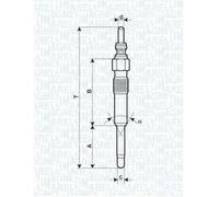 Glow plug Metal glow plug 062900006304 MAGNETI MARELLI for ALFA ROMEO VW FORD