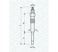 Glow plug Metal glow plug 062900007304 MAGNETI MARELLI for PEUGEOT CITROËN ROVER