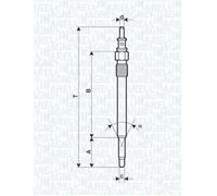 Glow plug Metal glow plug 062900012304 MAGNETI MARELLI for MERCEDES-BENZ PREMIER