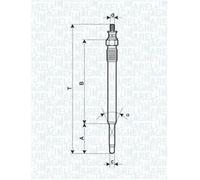 Glow plug Metal glow plug 062900013304 MAGNETI MARELLI for MERCEDES-BENZ A-CLASS