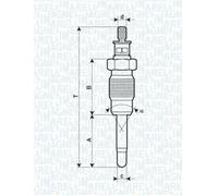 Magneti Marelli OEM Glow Plug For RENAULT Express Megane I Classic 59624K