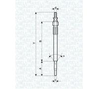 Glow plug Metal glow plug 062900022304 MAGNETI MARELLI for FORD PEUGEOT CITROËN