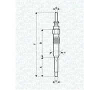 Glow plug Metal glow plug 062900023304 MAGNETI MARELLI for BMW ROVER LAND ROVER