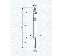 Glow plug Metal glow plug 062900024304 MAGNETI MARELLI for PIAGGIO FORD JAGUAR