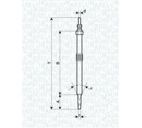 Glow plug Metal glow plug 062900026304 MAGNETI MARELLI for RENAULT OPEL NISSAN