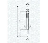 Glow plug Metal glow plug 062900029304 MAGNETI MARELLI for SUZUKI FIAT OPEL FORD