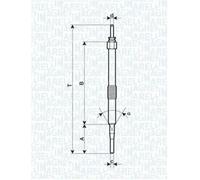 Glow plug Metal glow plug 062900033304 MAGNETI MARELLI for TOYOTA MINI