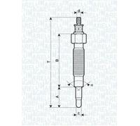 Glow Plug for FORD NISSAN MAGNETI MARELLI 062900037304