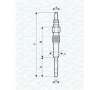 Glow plug Metal glow plug 062900038304 MAGNETI MARELLI for VW SKODA AUDI SEAT