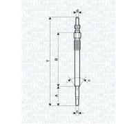 Glow plug Metal glow plug 062900048304 MAGNETI MARELLI for FORD PEUGEOT CITROËN