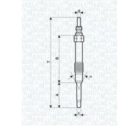 Glow plug Metal glow plug 062900053304 MAGNETI MARELLI for FIAT OPEL SAAB SUZUKI