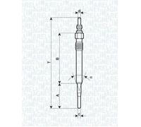 Glow plug Metal glow plug 062900058304 MAGNETI MARELLI for AUDI VW SKODA