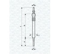 Glow plug Metal glow plug 062900061304 MAGNETI MARELLI for VW SEAT PORSCHE AUDI
