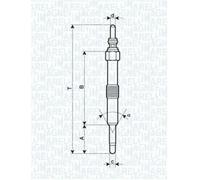 Glow plug Metal glow plug 062900067304 MAGNETI MARELLI for LAND ROVER