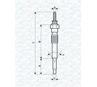 Glow plug Metal glow plug 062900068304 MAGNETI MARELLI for TOYOTA LAND CRUISER