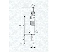 Glow plug Metal glow plug 062900071304 MAGNETI MARELLI for RENAULT NISSAN DACIA