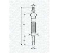 Glow plug Metal glow plug 062900072304 MAGNETI MARELLI for MITSUBISHI HYUNDAI