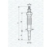 Glow Plug for ASIA MOTORS FORD MAZDA MAGNETI MARELLI 062900077304