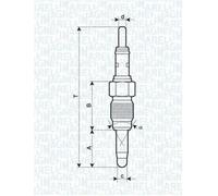 Glow plug Metal glow plug 062900083304 MAGNETI MARELLI for AUDI VW SEAT SKODA