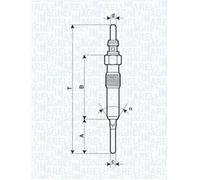 Glow plug Metal glow plug 062900087304 MAGNETI MARELLI for SUZUKI