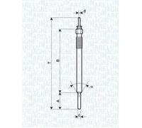 Glow plug Metal glow plug 062900088304 MAGNETI MARELLI for TOYOTA COROLLA Verso