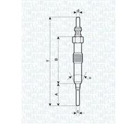 Glow plug Metal glow plug 062900089304 MAGNETI MARELLI for RENAULT DACIA NISSAN