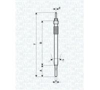 Glow plug Metal glow plug 062900091304 MAGNETI MARELLI for LEXUS TOYOTA