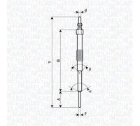 Glow plug Metal glow plug 062900129304 MAGNETI MARELLI for SUBARU OUTBACK