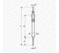 Glow Plug for BMW E91 F31 F33 F32 MAGNETI MARELLI 062900130304