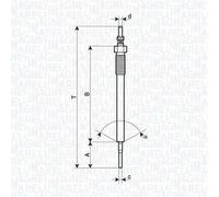 Glow plug Metal glow plug 062900138304 MAGNETI MARELLI for MAZDA 3 3 Saloon CX-5