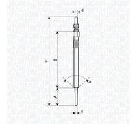 Glow plug Metal glow plug 062900141304 MAGNETI MARELLI for JEEP DODGE CHRYSLER
