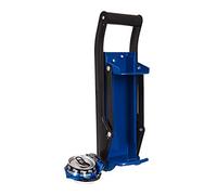 GLOW Premium Wall Mounted 2 in 1 Can Crusher and Bottle Opener - Heavy Duty Blue Large 16oz 500ml Aluminium Drinking Tin Can Kitchen Recycle Tool with Soft Grip Foam Handle Bottle Opener