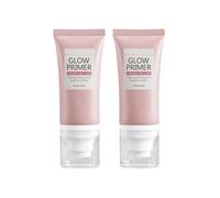 Glow Primer SPF 50, Face Primer for Mature Skin, Hydrating Make-up Base for Red & Uneven Skin, Lightweight and Nourishing Formula for Daily Use, Suitable for All Skin Types, 50g (2pc)