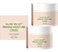 Glow Priming Moisture Cream, Glow Velvet Priming Moisture Cream, Moisturizing & Nourishing, Pore Blurring, Smooth Fine Lines, for Soft Radiant Skin