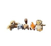 Glow Pups Wooded Animal Dog Toys, Multi Pack Dog Toy Hide and Seek Tree Toy. (5 Pack - Squirrel, Fox, Sloth, Raccoon, Owl, Replacement Animals)