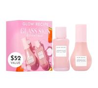 Glow Recipe Glass Skin Essential Korean Skincare Kit - Includes Niacinamide Dew Drops Face Serum & PHA + BHA Face Toner - Travel Size Watermelon-Powered Hydrating Serum & Pore Minimizer (2 Count)