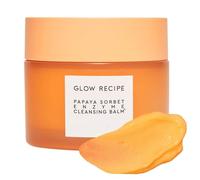 Glow Recipe Papaya Enzyme Cleansing Balm, Korean Double Cleanse First Cleanser, Makeup Remover + Cleansing Oil Balm, Gentle Exfoliating Face Cleanser, Hydrating (3.38 oz)