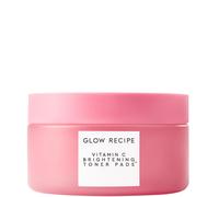Glow Recipe Vitamin C Brightening Toner Pads - Korean Vitamin C Face Pads for Dark Circles Under-Eye and Cheeks - Light Face Exfoliator - Niacinamide, Caffeine, Guava - Fragrance-Free (60 Count)