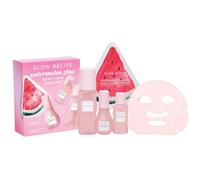 Glow Recipe Watermelon Glow Dewy Skin Routine Kit - Full Size Dew Drops Serum, Full Size Pink Juice Moisturizer, Travel Size PHA+BHA Pore-Tight Toner & Watermelon Jelly Sheet Mask (4 Count)